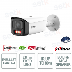 Caméra Bullet Dahua WizMind 4MP avec IA, WizColor et AcuPick - Haute performance IP67 IK10