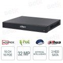 Dahua 16-Channel WizMind AI 16 PoE 2HDD 8K HDMI H.265+ NVR Professional Video Surveillance - Dahua