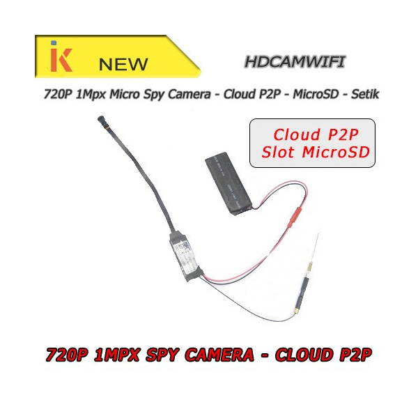 IP Wireless Hidden Camera 1.0 Megapixel Wi-Fi P2P SDCard - Setik