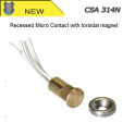 Brass integrated microcontact with toroidal magnet