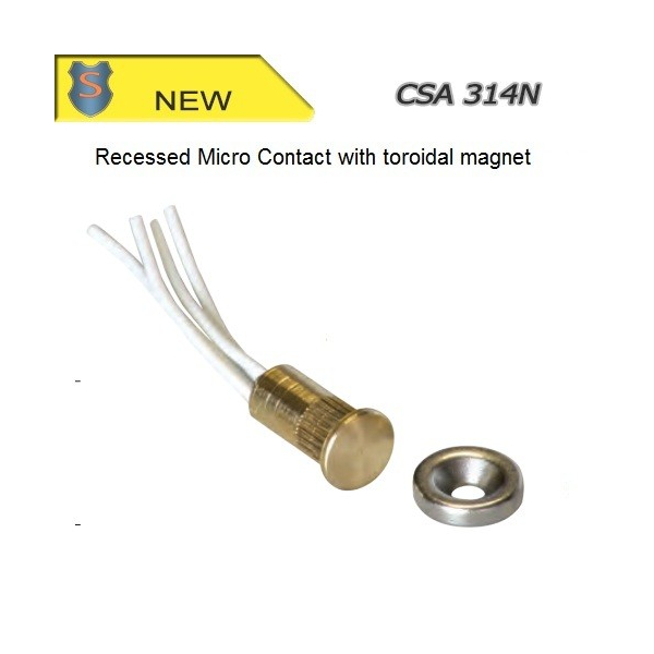 Brass integrated microcontact with toroidal magnet