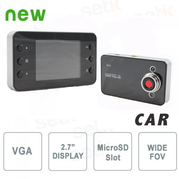 Dash Cam Telecamera per Auto Dvr Auto 2.7" LCD Registratore