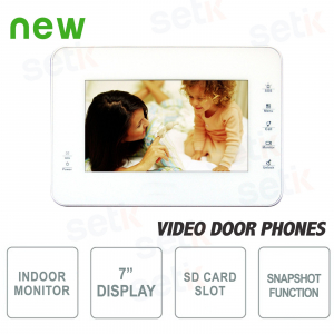 Interne Sprechstelle - 7 &quot;Touch Display + SD-Kartensteckplatz und Schnappschussfunktion - Weiß