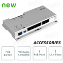 POE Switch for IP System - 6 PoE ports to power VTH video intercom stations - 24Vdc - Dahua