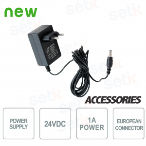 1A 24V power supply for one single CCTV camera - Setik