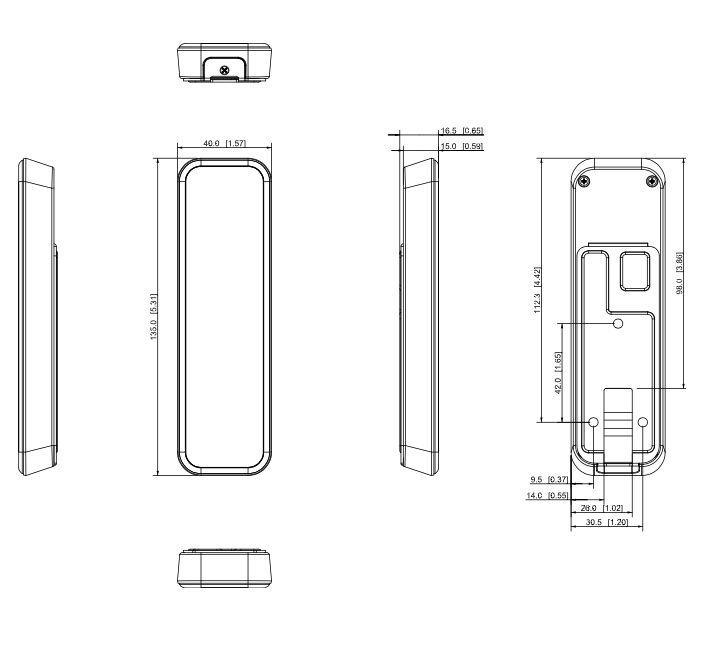 Schema dimensioni ASR1101A