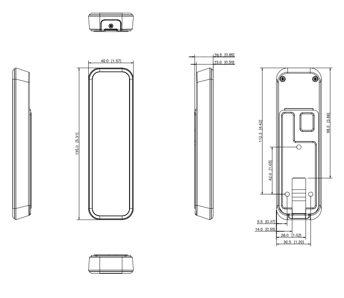 Schema dimensioni ASR1101A