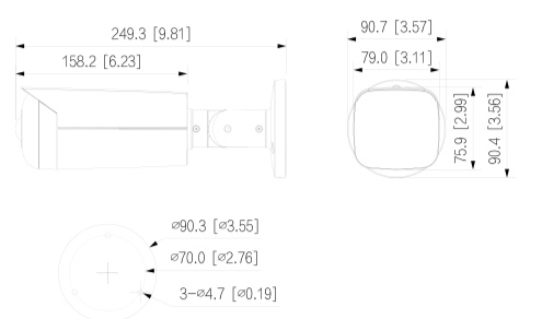 Schema dimensioni telecamera IPC-HDBW3441R-ZS