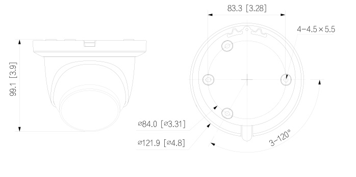Schema e dimensioni della telecamera IPC_HDW2431T_AS