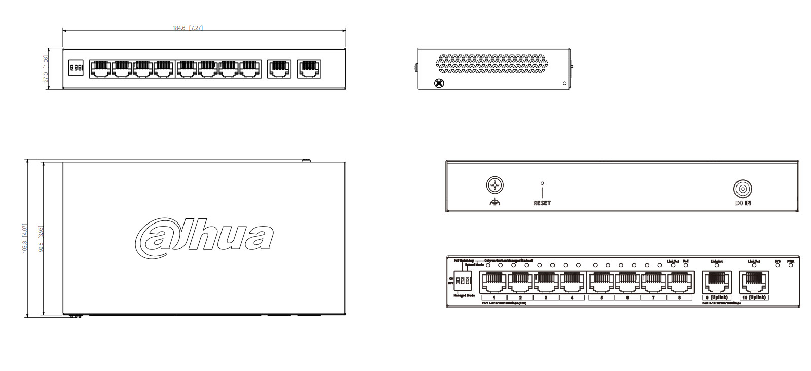 CS4010-8GT-110-V2 dimensioni