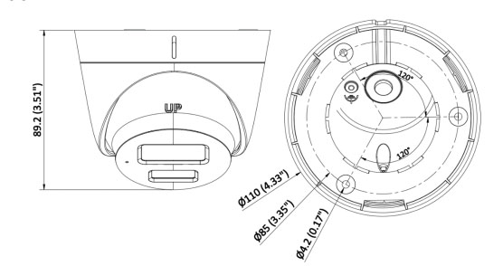 DS-2CD1343G2-LIU(2.8mm) dimensions