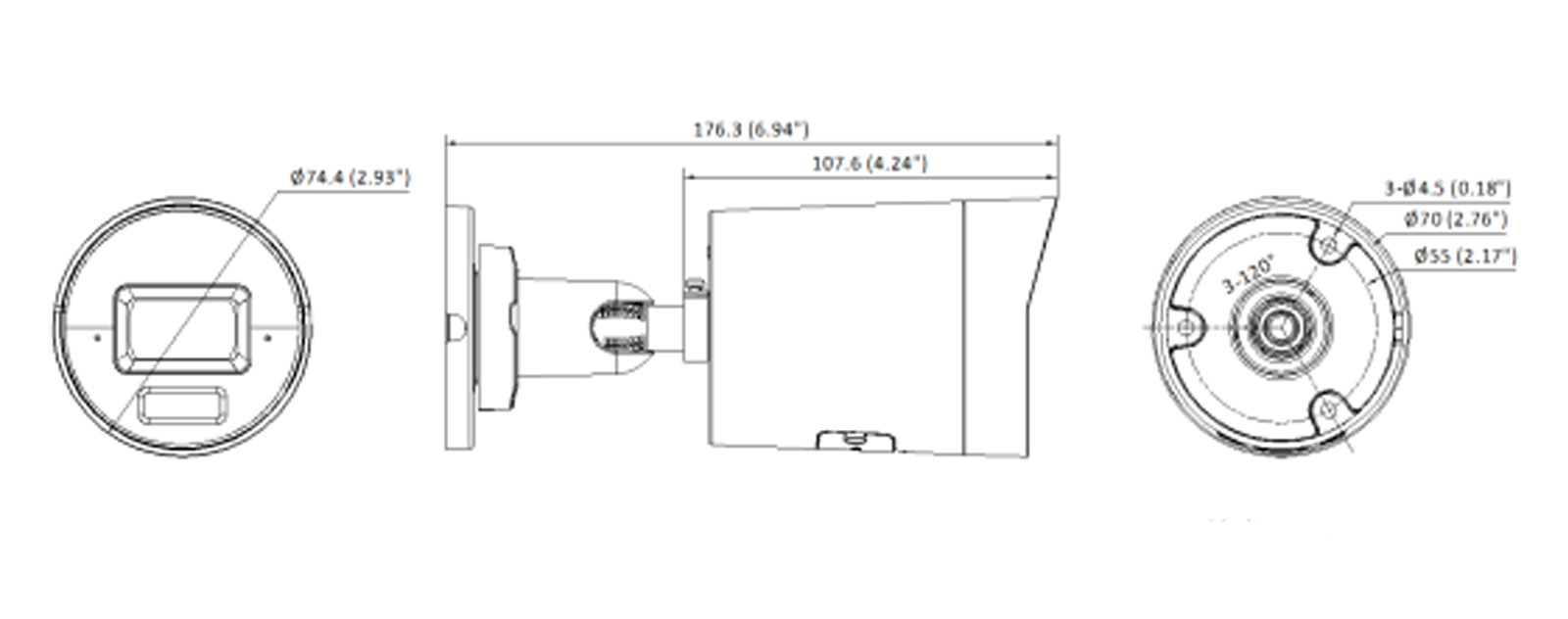 DS-2CD2023G2-LI2U(2.8mm) dimensioni