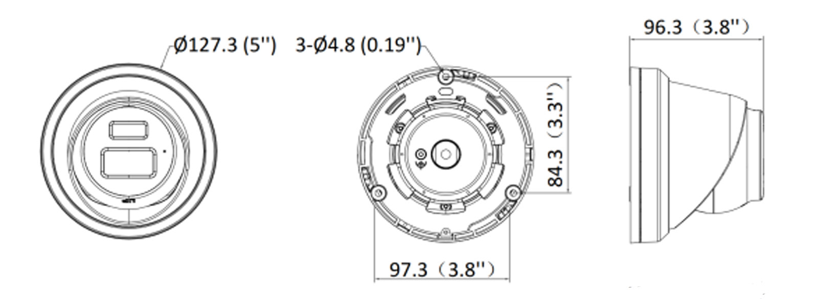 DS-2CD2343G2-LI2U-SRB(2.8mm) dimensions