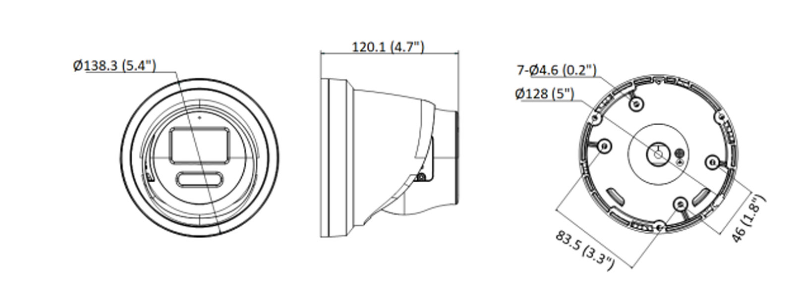 DS-2CD2387G2-LSU-SL(2.8mm) dimensions