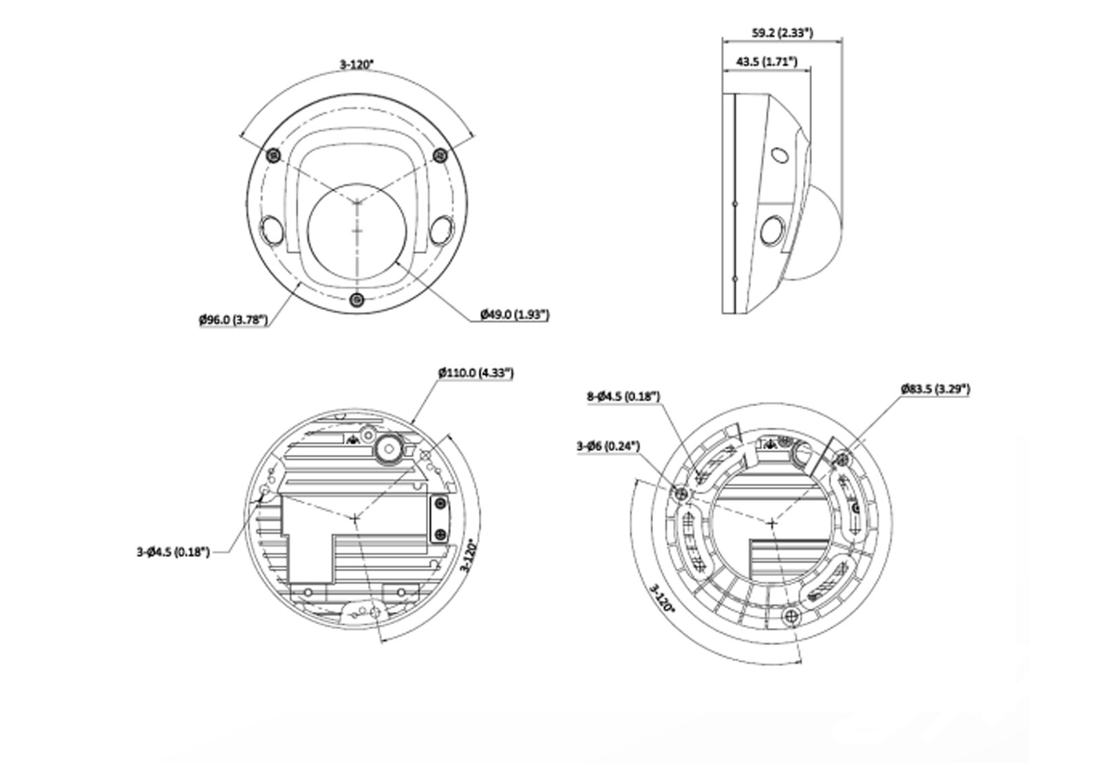 DS-2CD2523G2-LI2U(2.8mm) dimensions