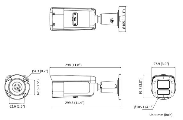 DS-2CD2686G2HT-IZS dimensioni