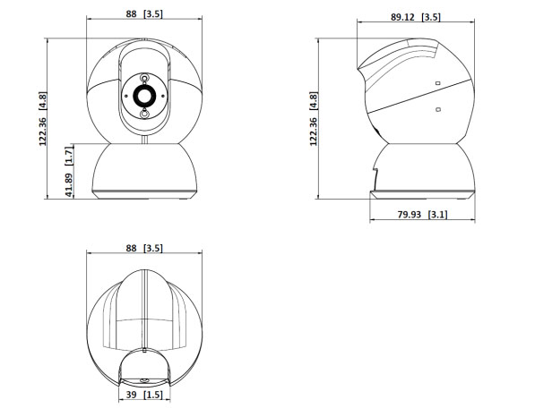 DS-2CV2Q21G1-IDW(4mm) dimensions