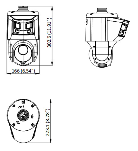 Dimensions du DS-2SE4C425MWG-E-26