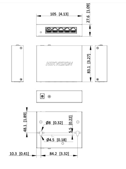 Dimensions du DS-3E0505-O