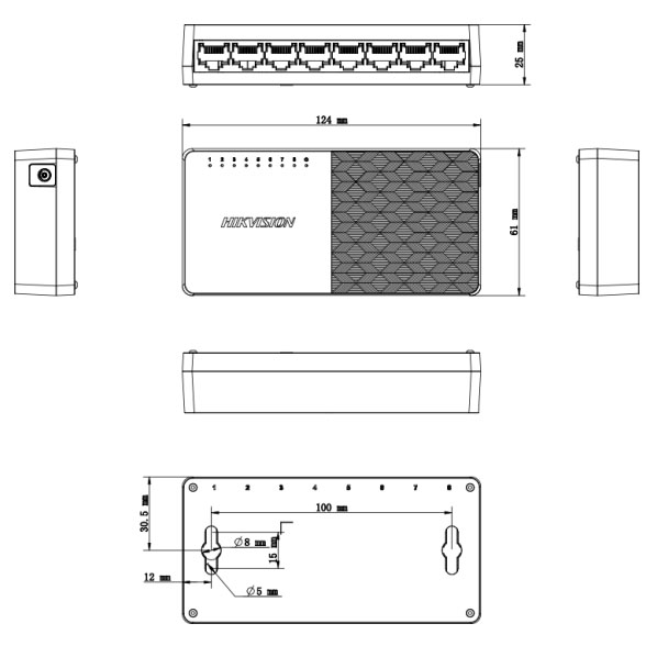 DS-3E0508D-O dimensioni