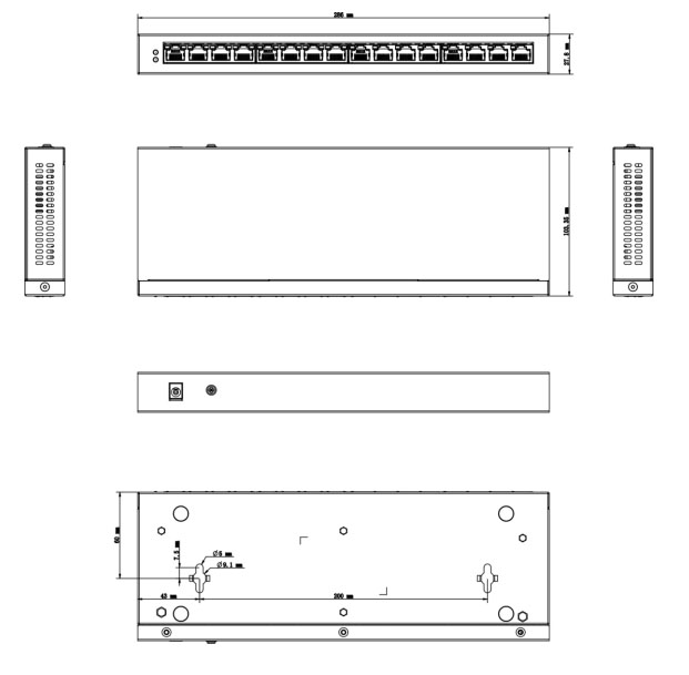 Dimensions du DS-3E0516P-O