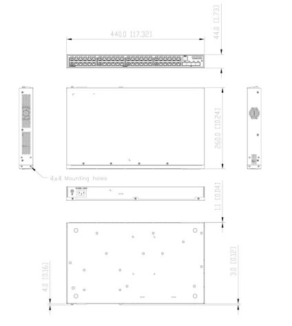 DS-3E2552-HI-48T4F dimensions