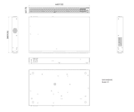 DS-3E2754-HI-48T6X dimensions