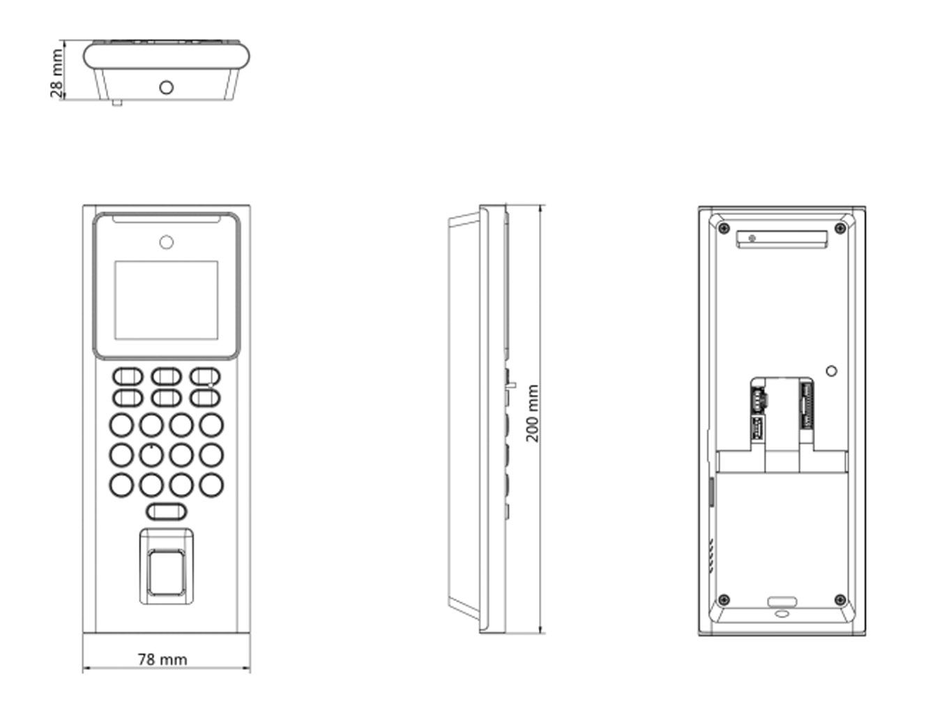 DS-K1T321MFWX dimensioni