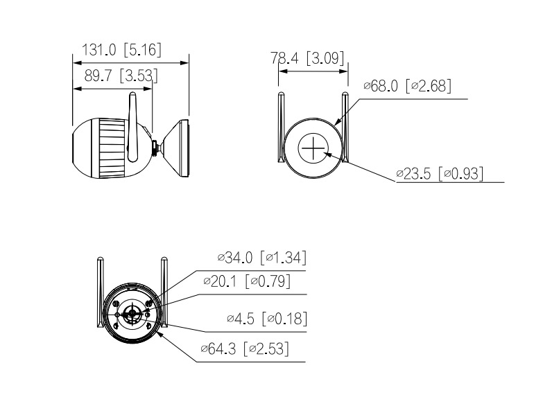 F2C-LED dimensioni