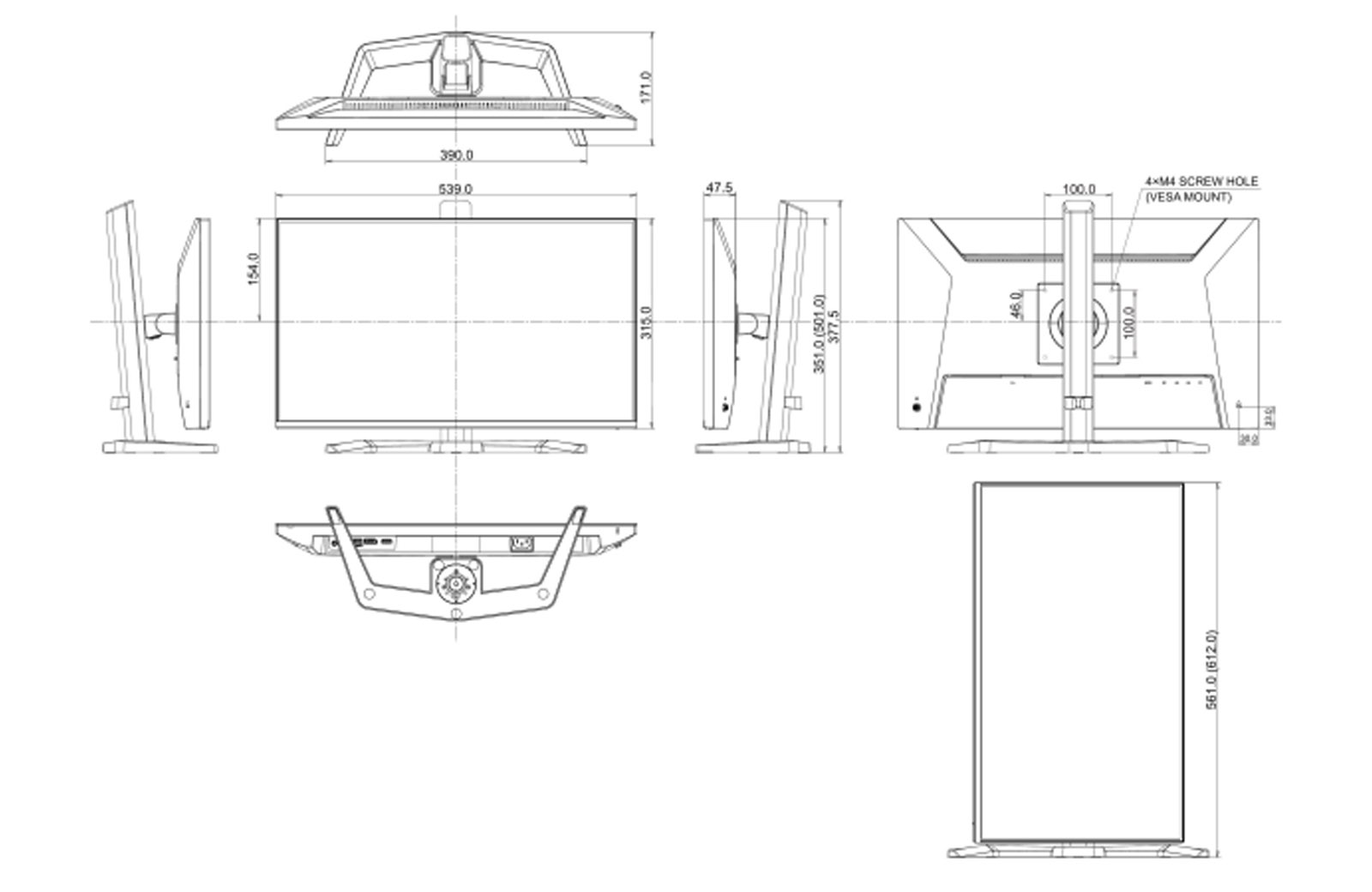 GB2441HSU-B1 dimensions