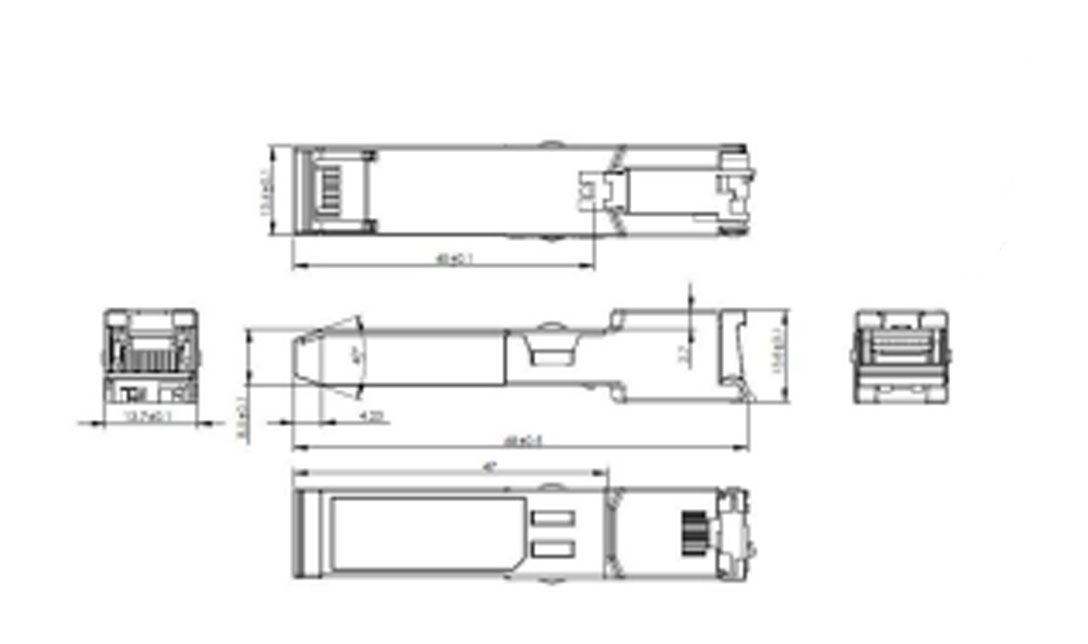 Dimensions du GSFP-RJ45