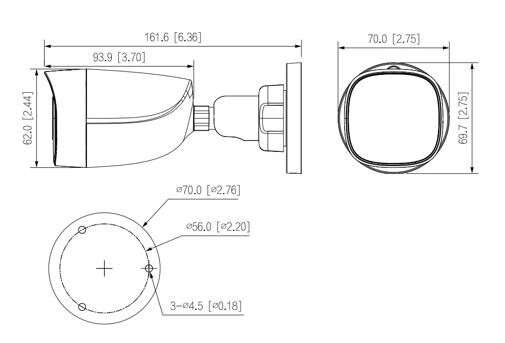 HAC-HFW1239C-IL-A-S3 dimensioni