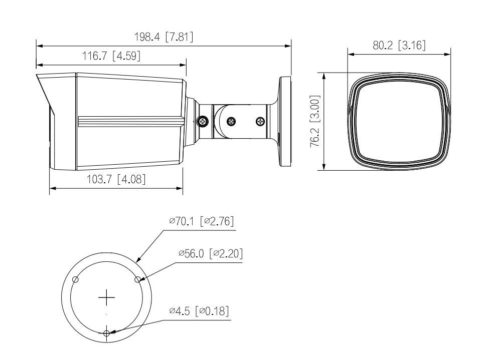HAC-HFW1239TLM-IL-A-S3 dimensioni