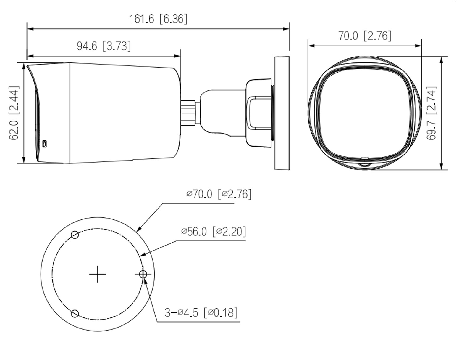 HAC-HFW1500RL-IL-A-S3 dimensioni