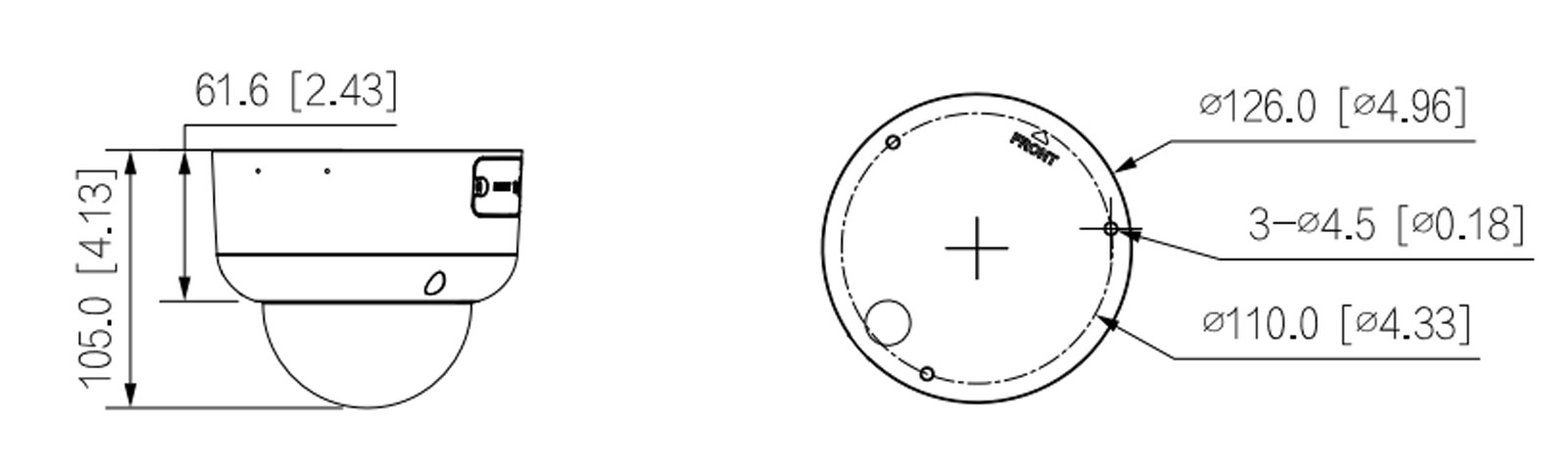 IPC-HDBW5459R1-ASE-PV-PRO dimensions
