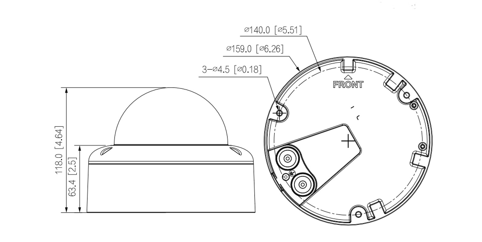 IPC-HDBW5559E1-ZE-IL dimensions