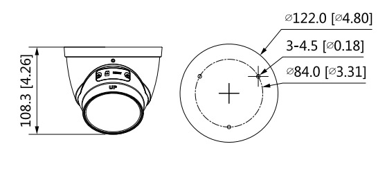 Dimensions de l'IPC-HDW1431S-S4