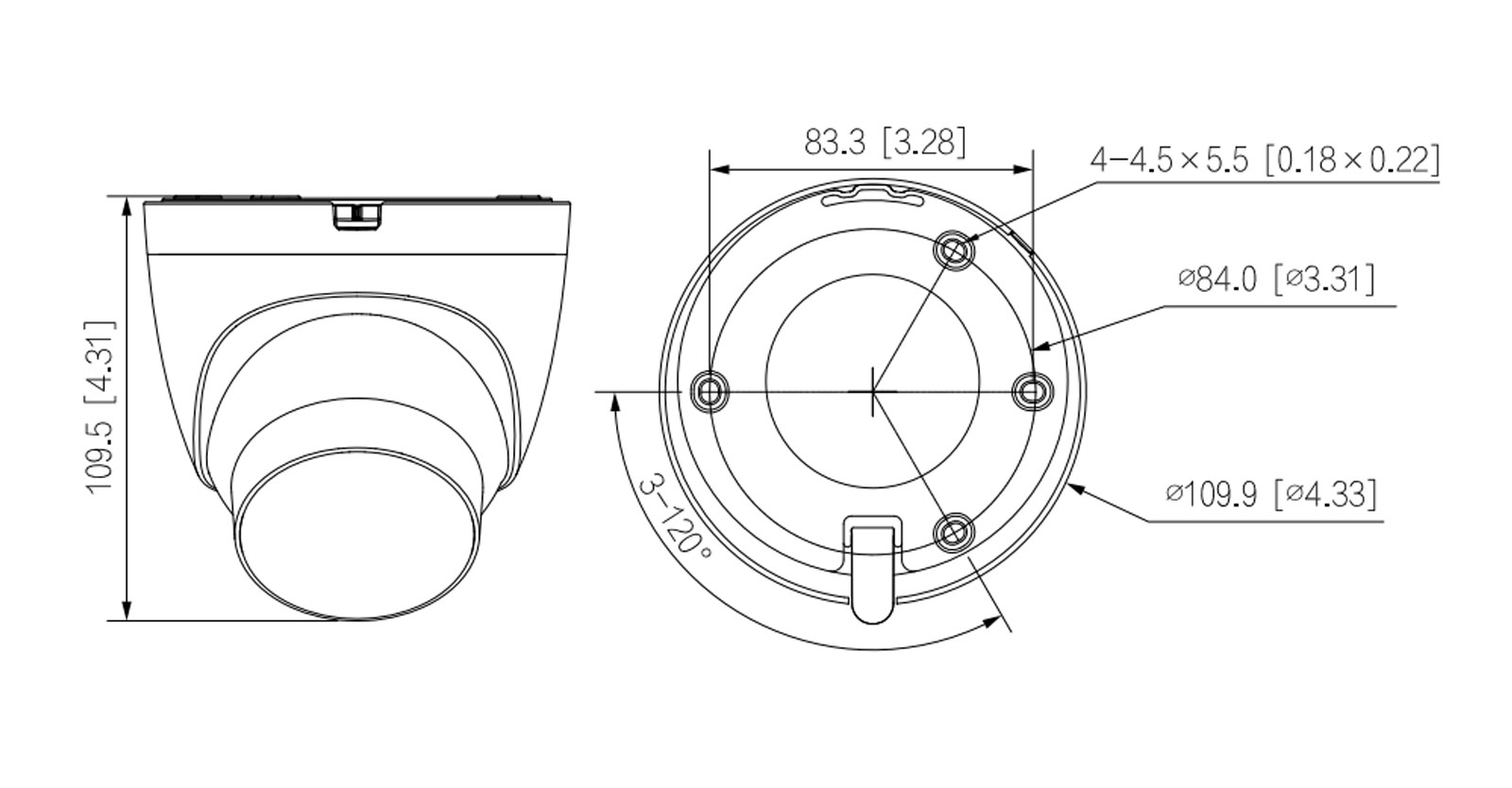 IPC-HDW2449T-S-LED-PRO dimensions