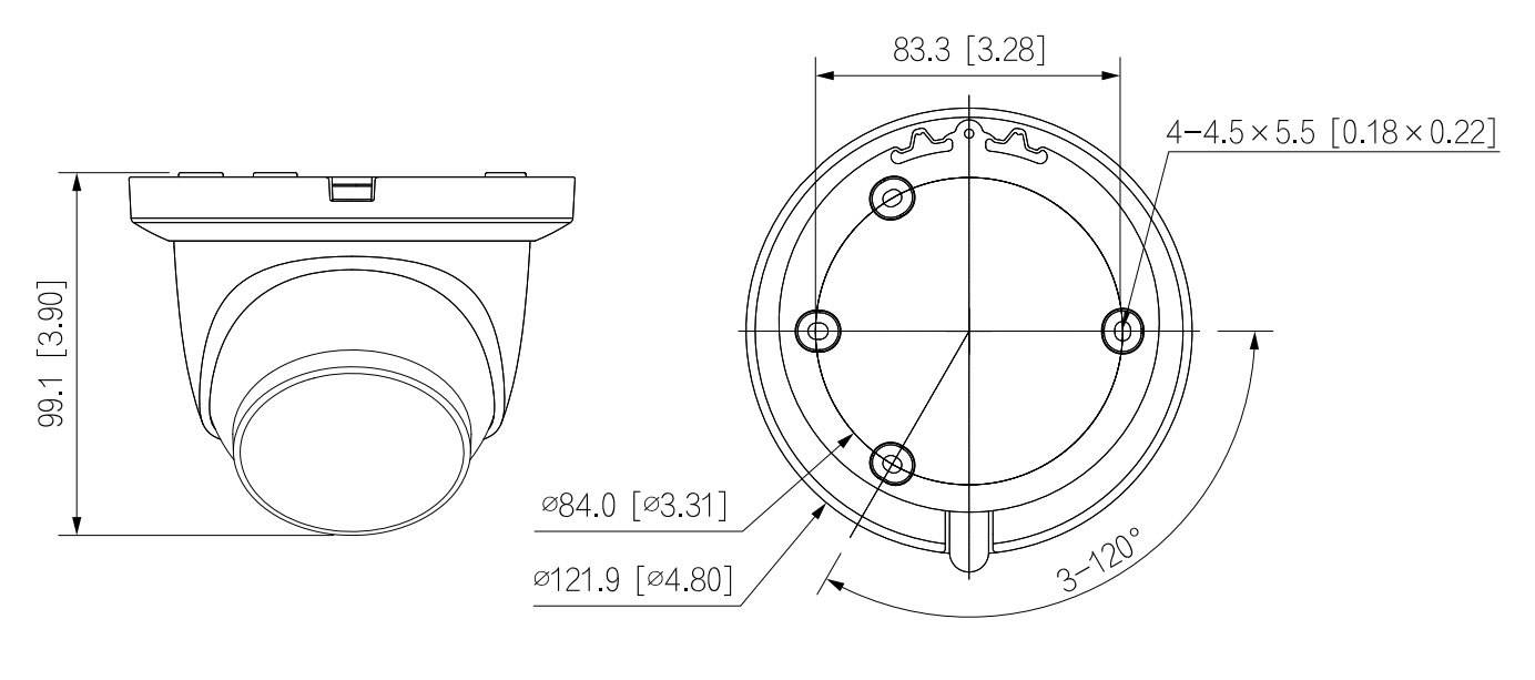 IPC-HDW2449TM-S-IL-B dimensioni