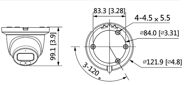 Telecamera dahua IPC-HDW3249TM-AS-LED schema