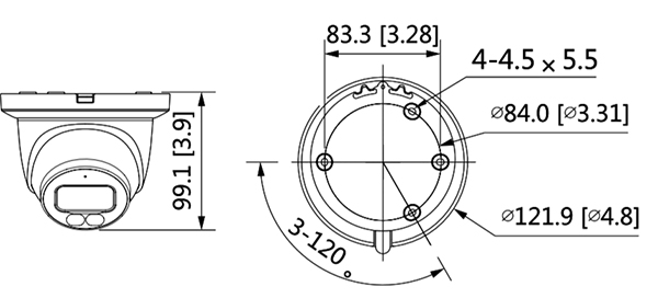 Telecamera dahua IPC-HDW3549TM-AS-LED schema