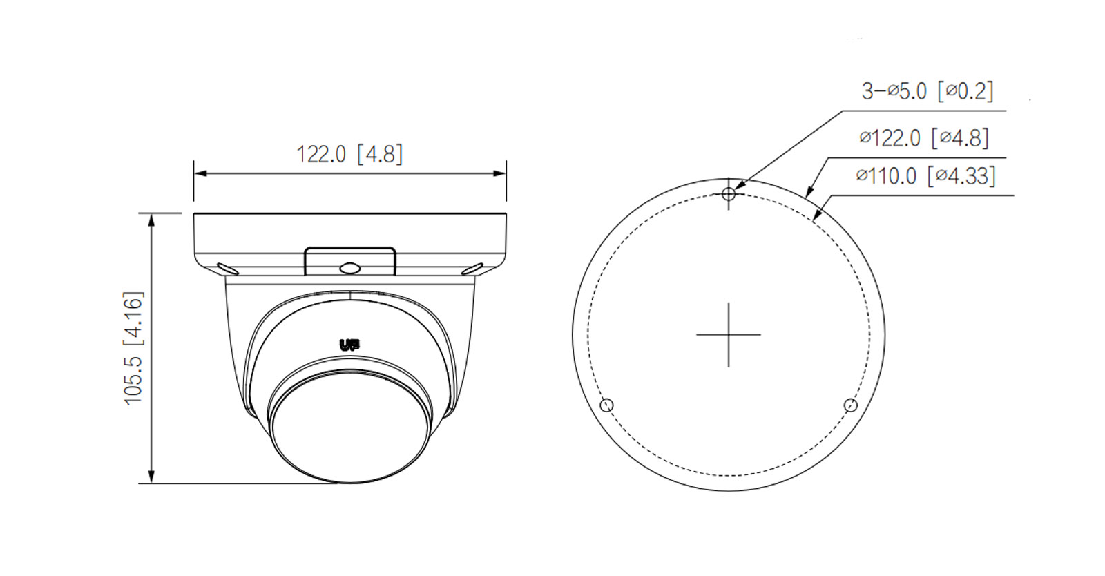 IPC-HDW3649QM-S-IL dimensioni