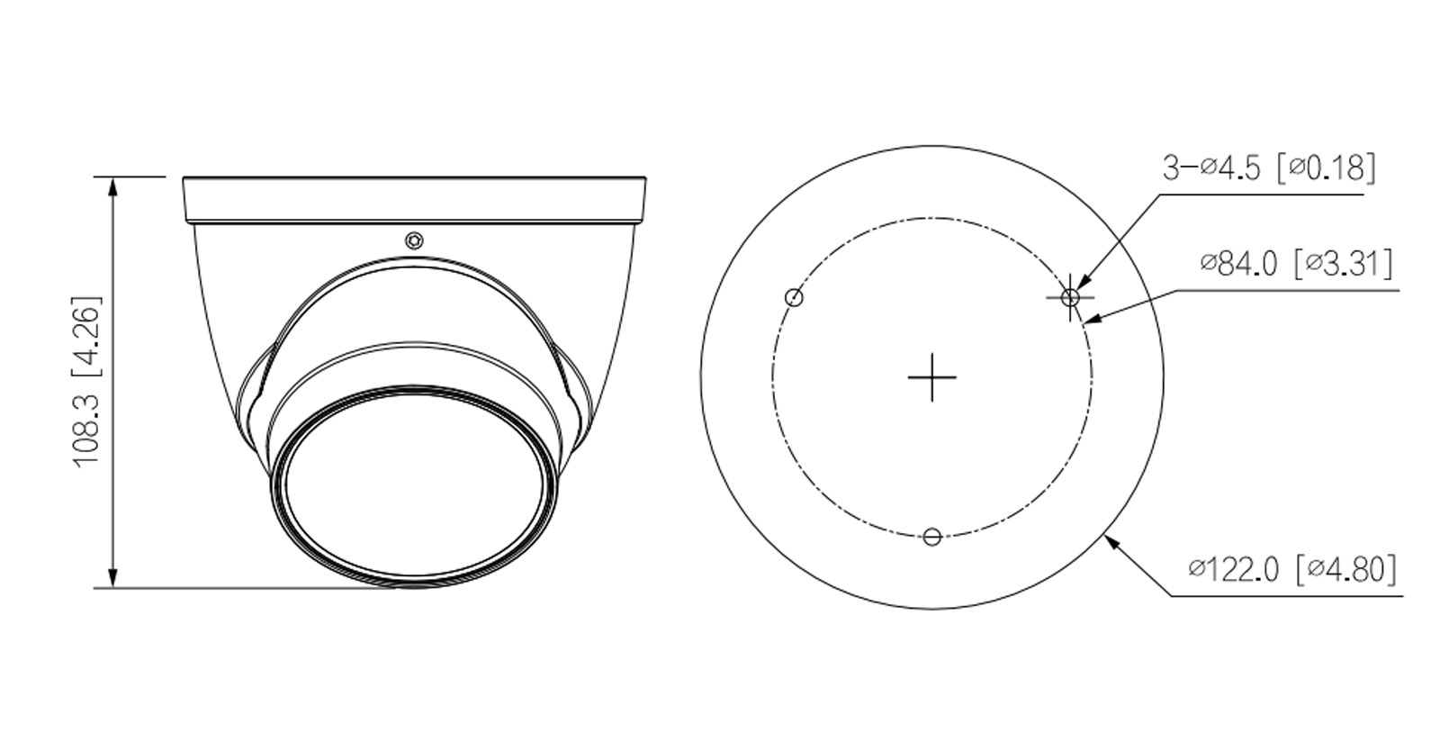 IPC-HDW3649T-ZS-IL dimensioni
