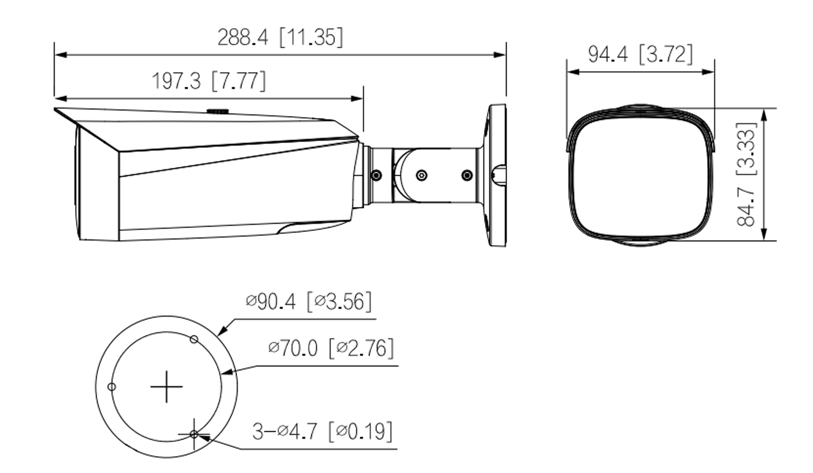 IPC-HFW5459T1-ASE-PV-PRO dimensions