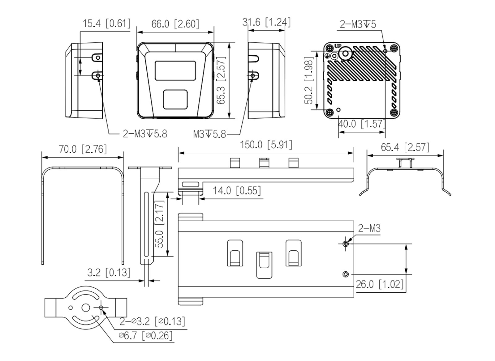 IPC-HUM8531M-V-LED dimensioni