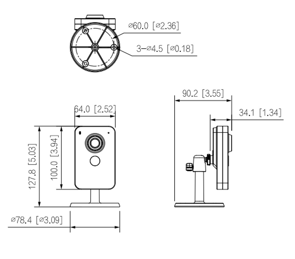 Dimensions de l'IPC-K1230K-STW