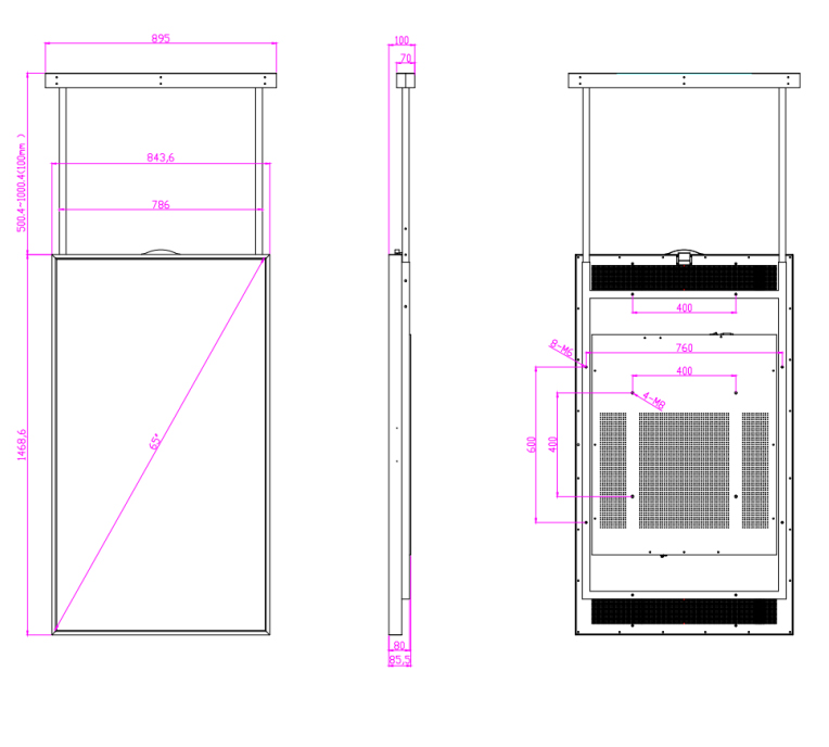 LDH65-WAI200K dimensions