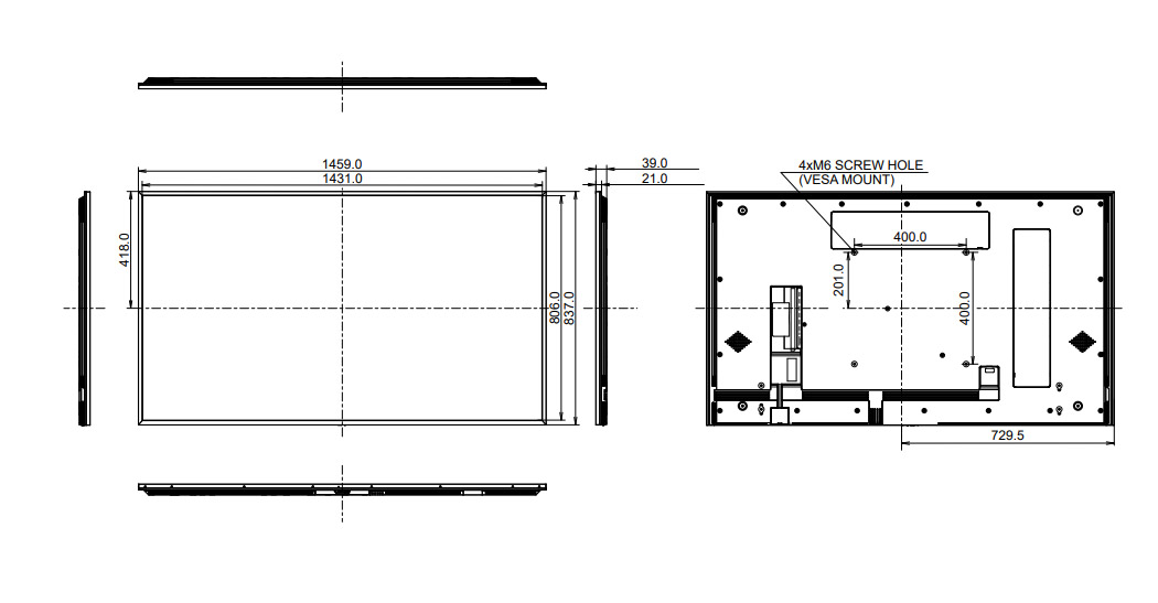 LH6560UHS-B2AG dimensioni