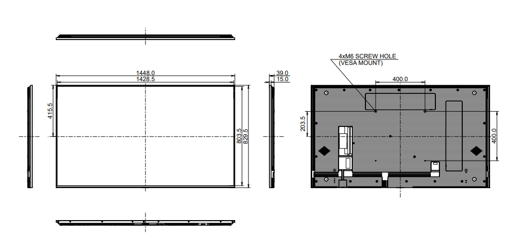 LH6581UHSG-1AG dimensions