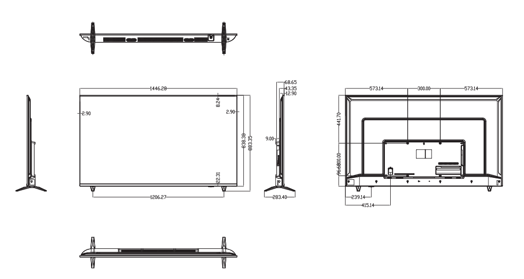 LM65-F400 dimensioni